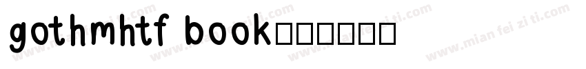 gothmhtf book字体转换